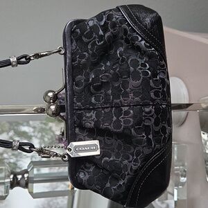 COACH Black 2005 Holiday Limited Ed. Soho Kisslock Bag w/Swavorski Crystals